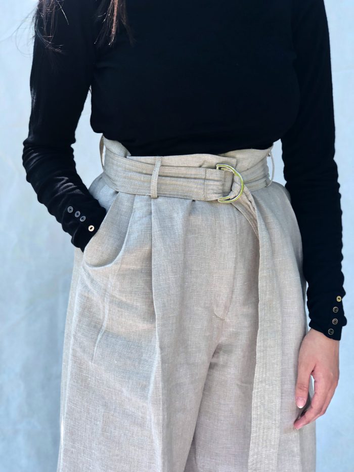 Paper Bag Wide Pants