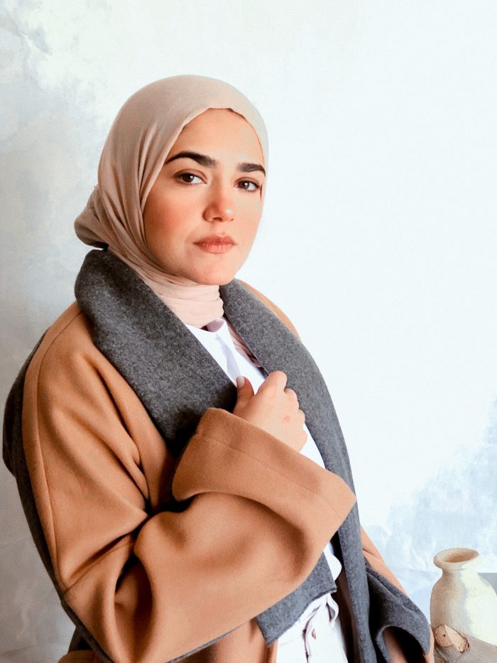 Two Colored Heavy Wool Coat