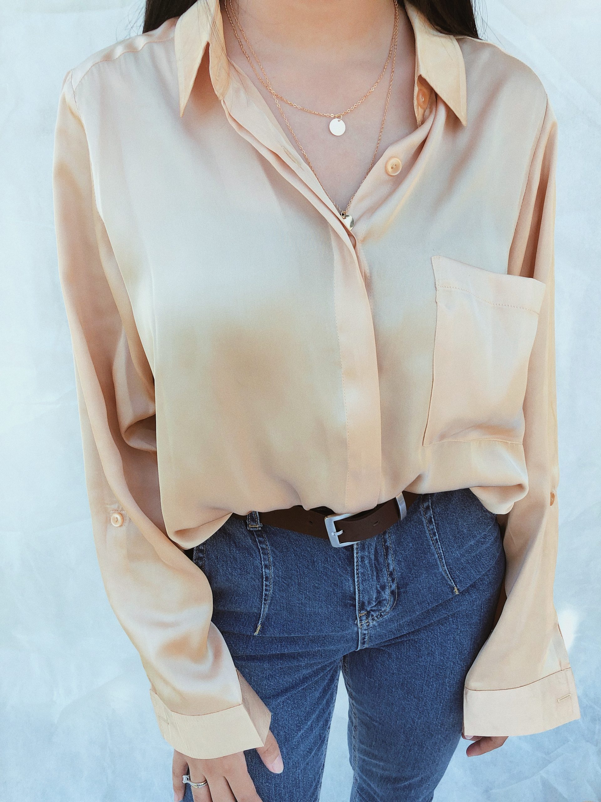 Silky High Low Shirt - CLAY