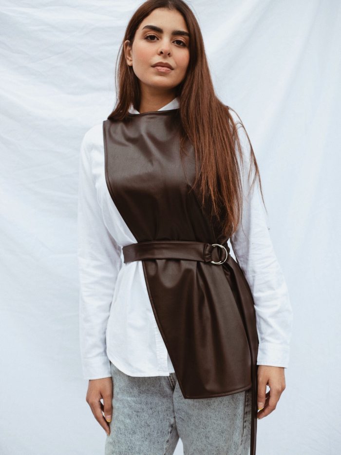 Asymmetric Leather Top