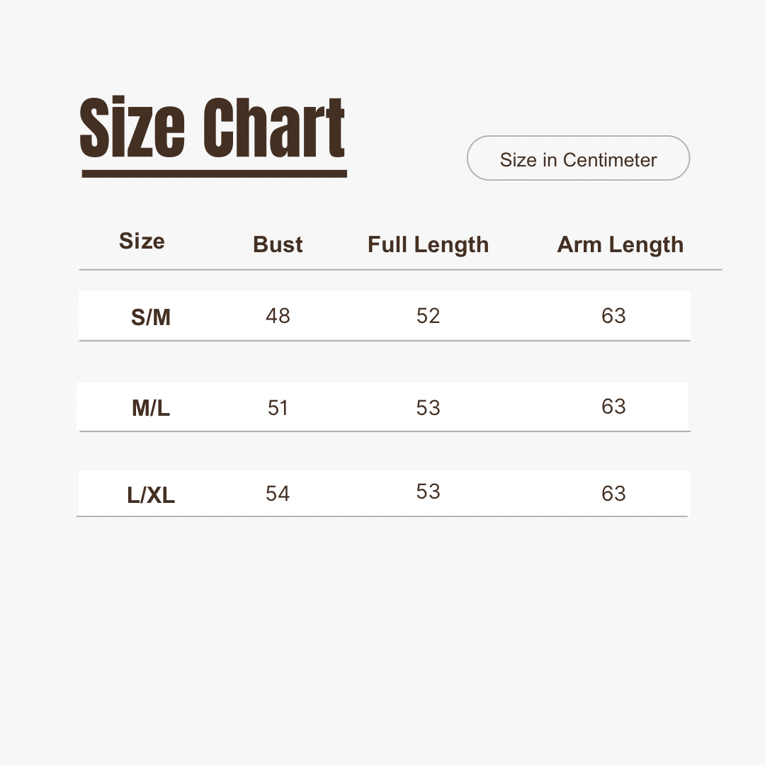 White and Brown Minimalist Size Chart Instagram Post - 2