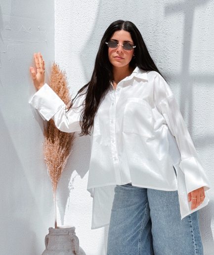 Asymmetric oversized shirt