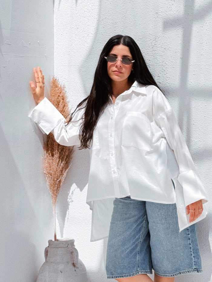 Asymmetric oversized shirt