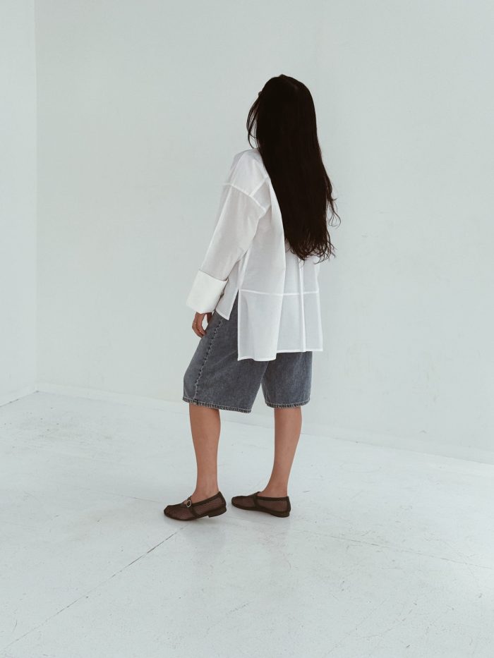 Asymmetric oversized shirt