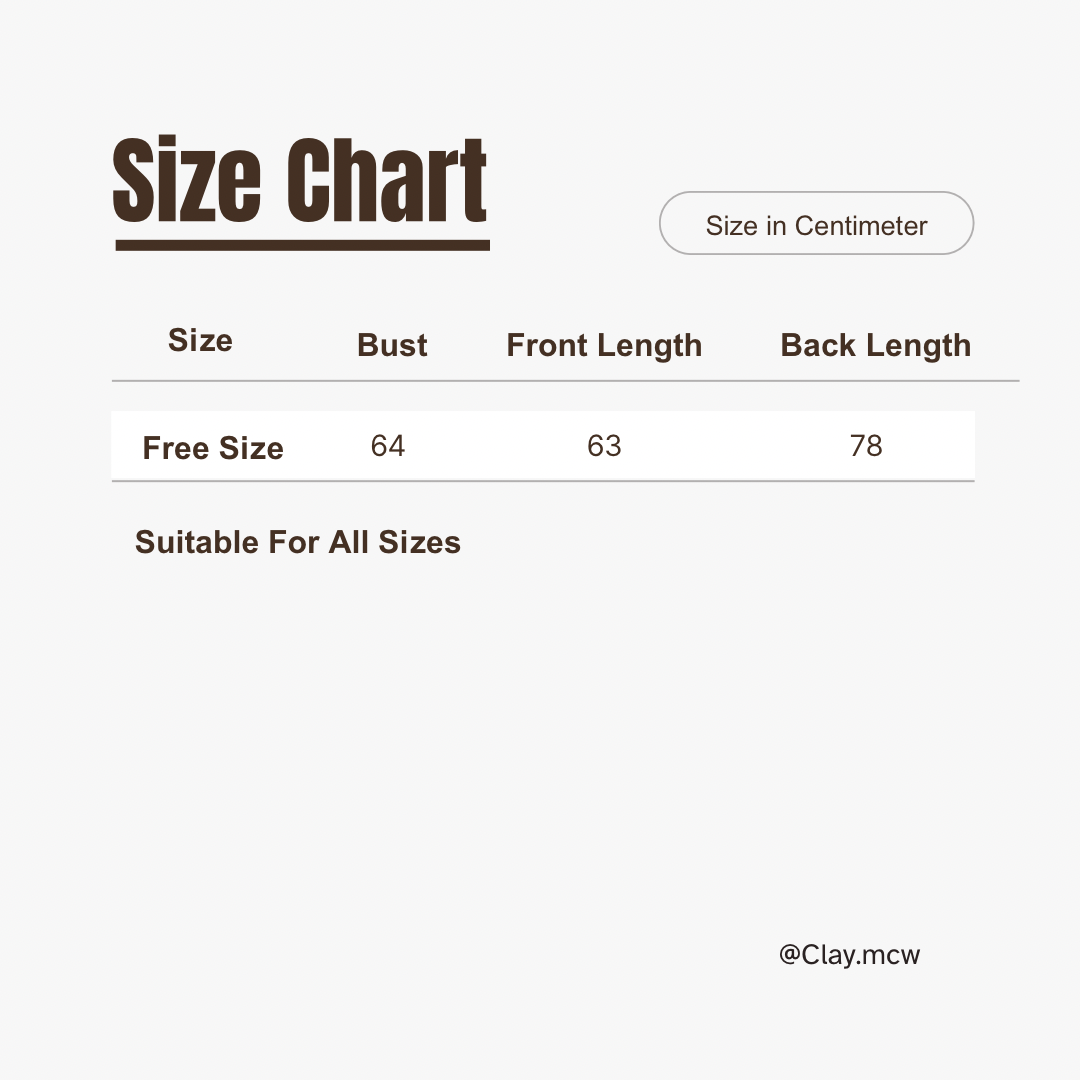 White and Brown Minimalist Size Chart Instagram Post - 2